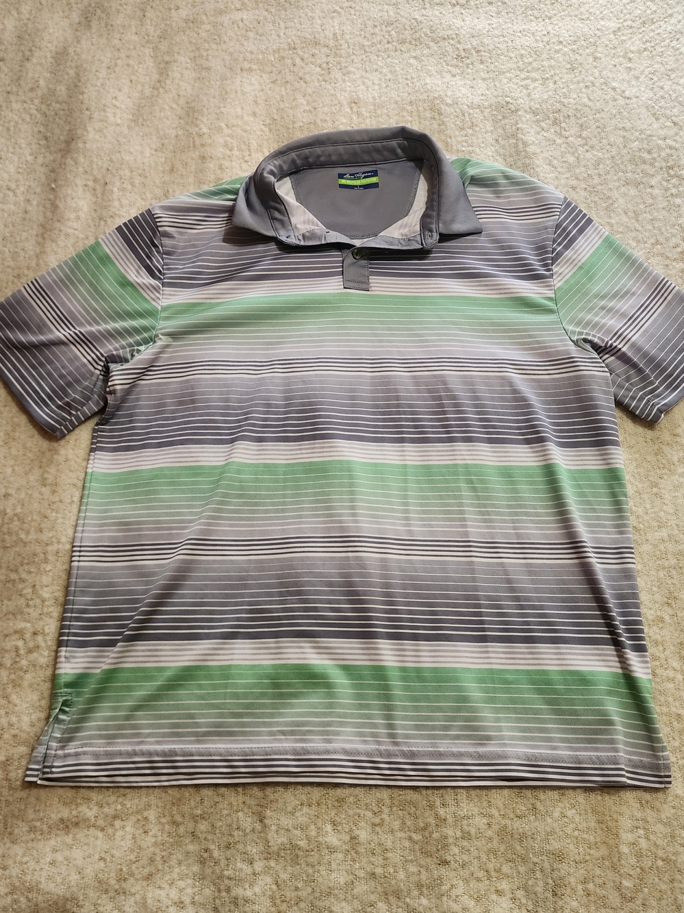 Ben Hogan Performance Striped Golf Polo Shirt - Men's Size L
